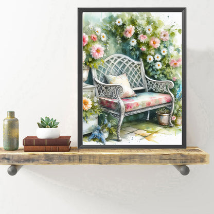 Garden Chair - Full Round Drill Diamond Painting 40*50CM