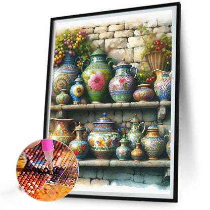 Garden Ceramics - Full Round Drill Diamond Painting 40*50CM