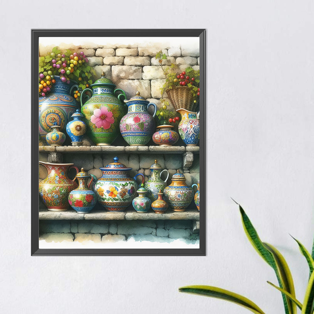 Garden Ceramics - Full Round Drill Diamond Painting 40*50CM