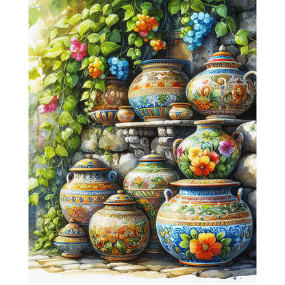 Garden Ceramics - Full Round Drill Diamond Painting 40*50CM