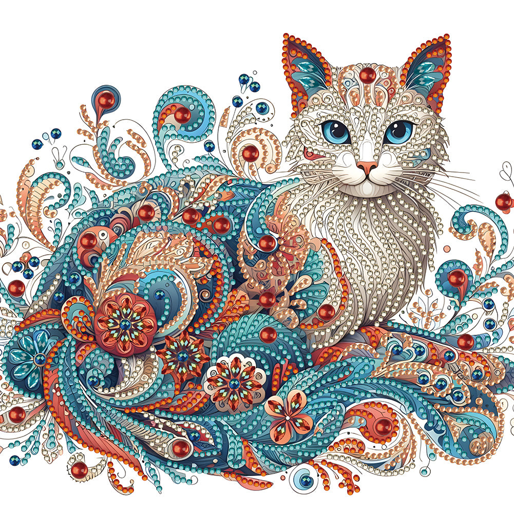 Exquisite Cat - Special Shaped Drill Diamond Painting 30*30CM