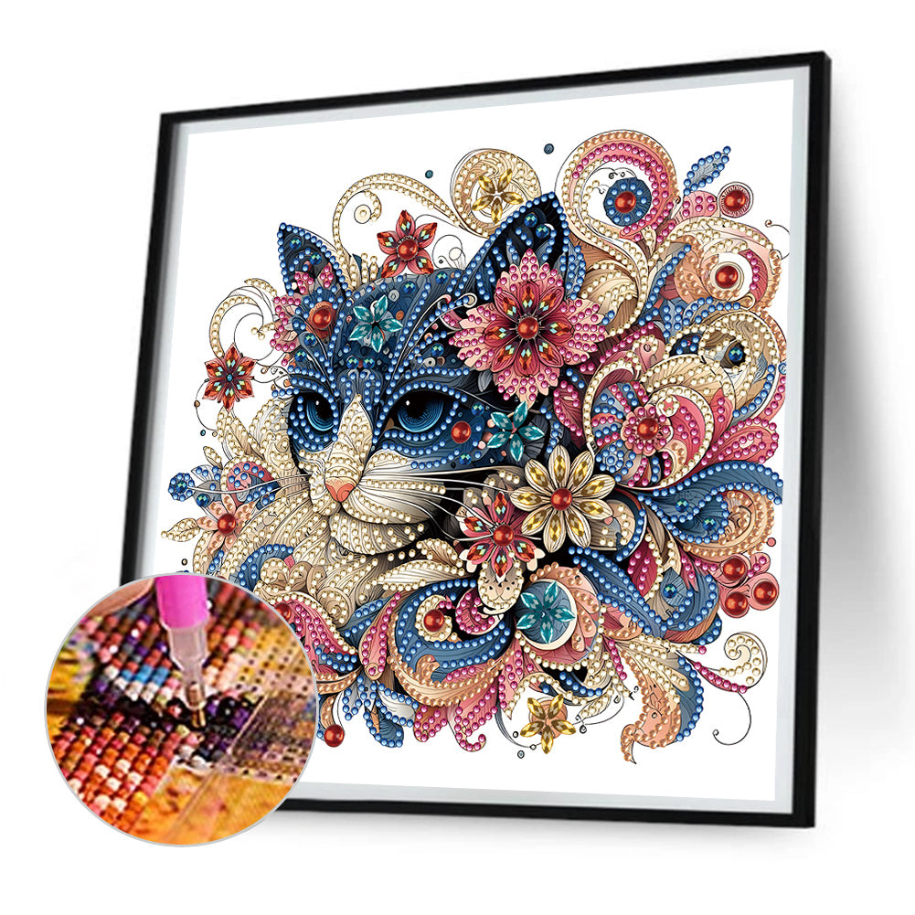 Exquisite Cat - Special Shaped Drill Diamond Painting 30*30CM