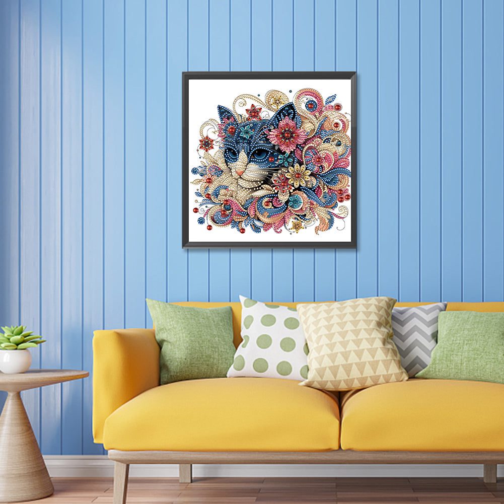 Exquisite Cat - Special Shaped Drill Diamond Painting 30*30CM