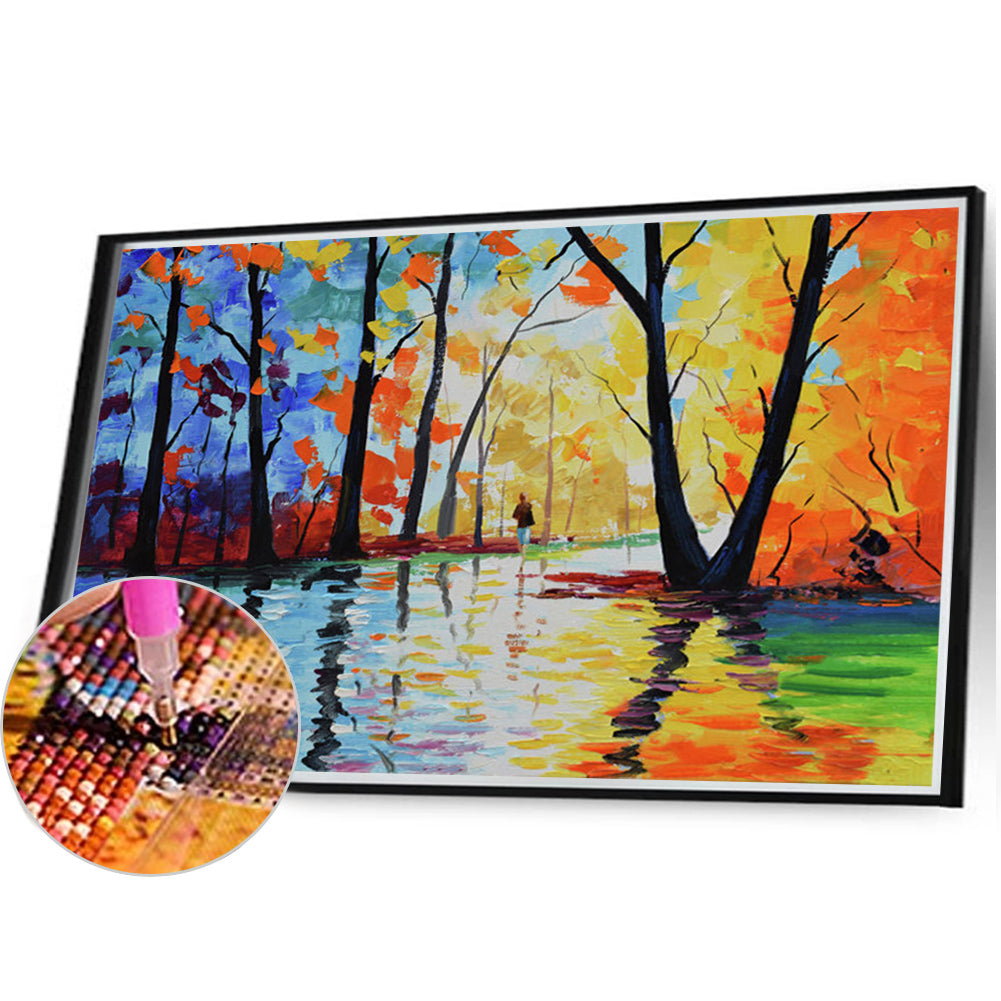 Colorful Landscape - Full Round Drill Diamond Painting 40*30CM