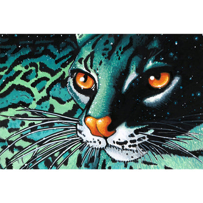 Blue Leopard - Full Round Drill Diamond Painting 45*30CM