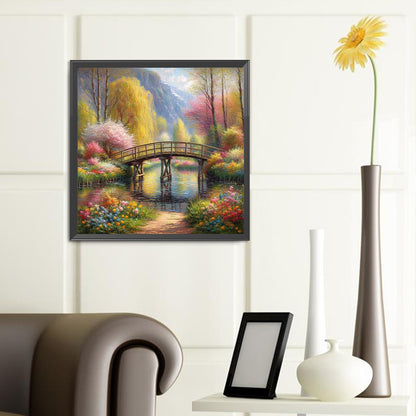 Woods Bridge - Full Round Drill Diamond Painting 40*40CM