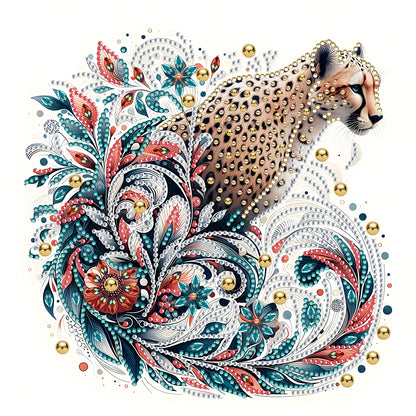 Exquisite Leopard - Special Shaped Drill Diamond Painting 30*30CM