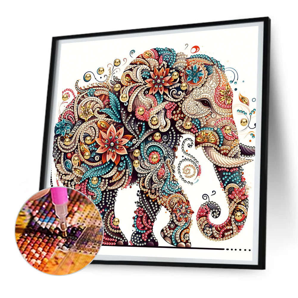 Exquisite Elephant - Special Shaped Drill Diamond Painting 30*30CM