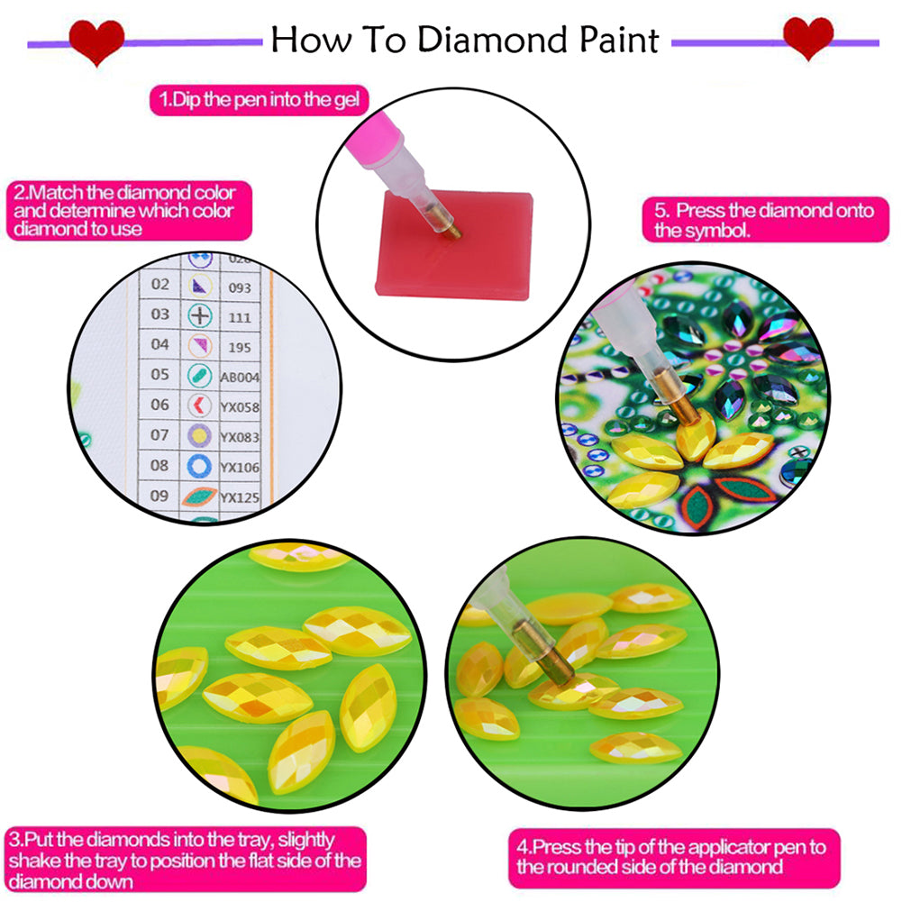 Acrylic Cartoon Sunflower Pig Table Top Diamond Painting Ornament Kits