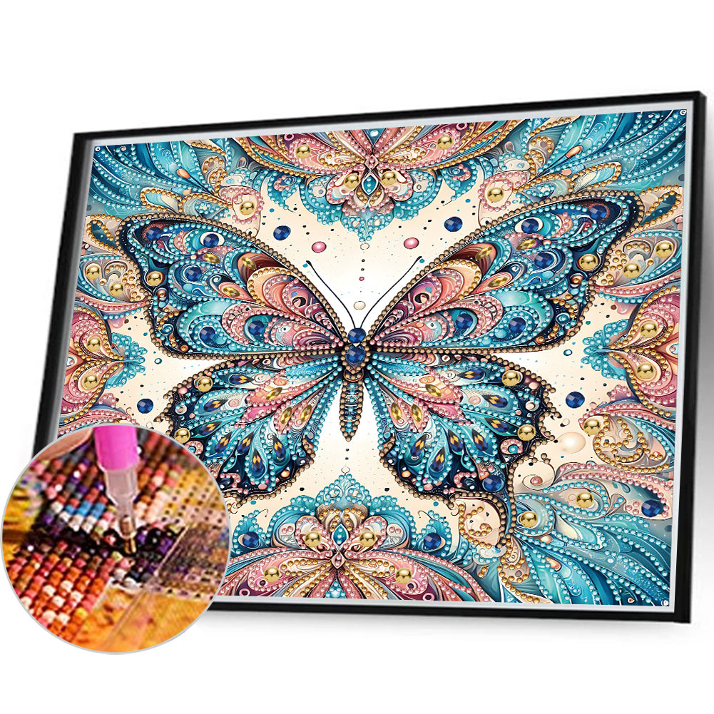 Butterfly - Special Shaped Drill Diamond Painting 35*30CM