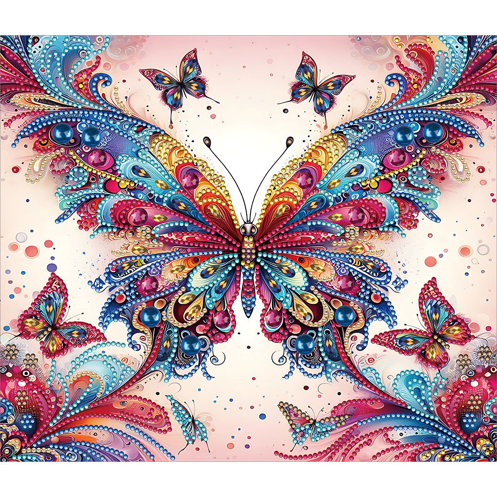 Butterfly - Special Shaped Drill Diamond Painting 35*30CM