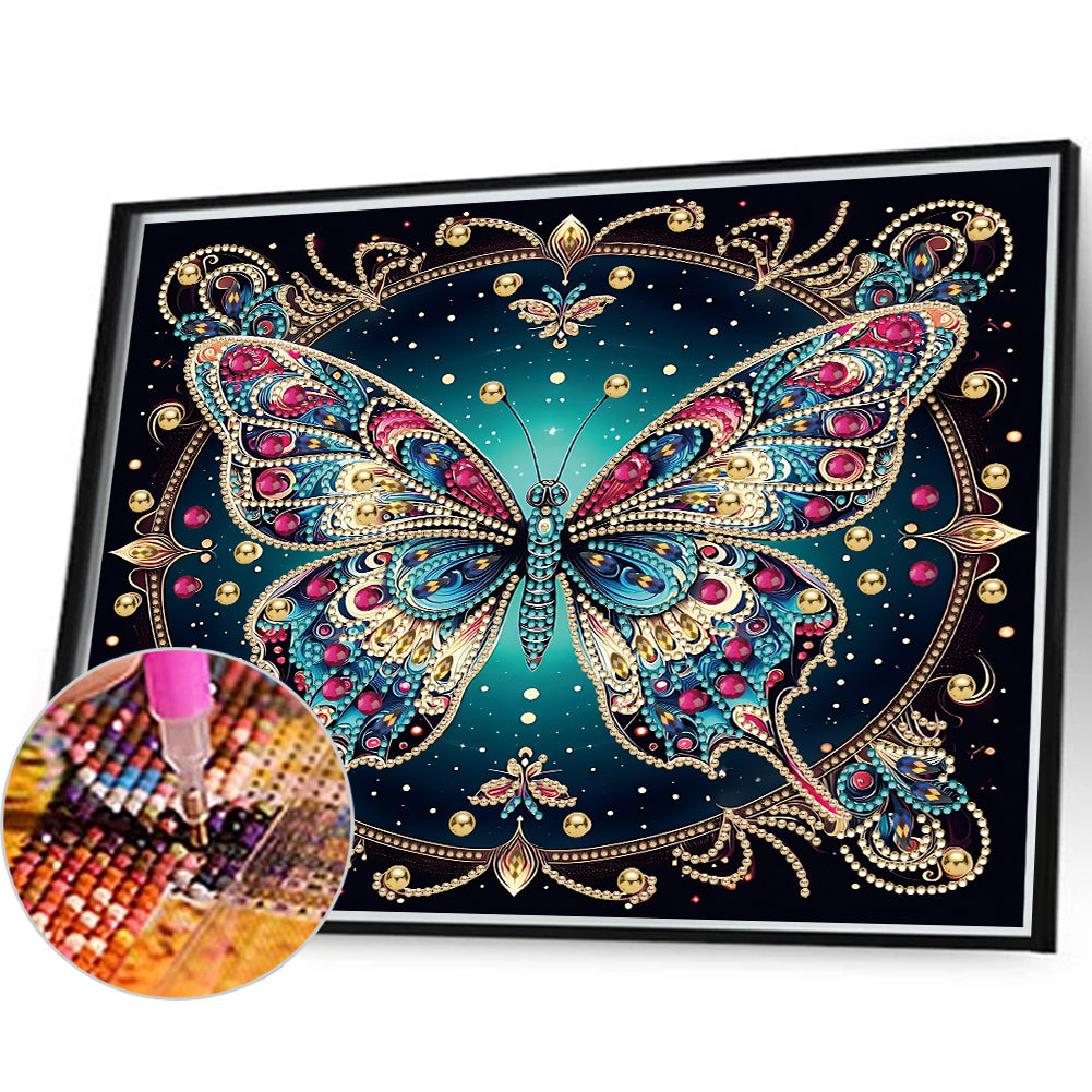 Butterfly - Special Shaped Drill Diamond Painting 35*30CM