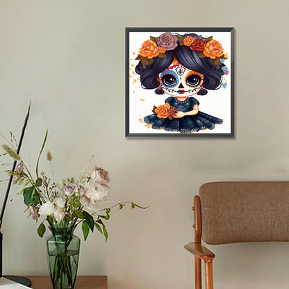 Skull Doll - Full Round Drill Diamond Painting 30*30CM