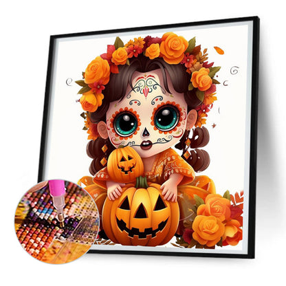 Skull Doll - Full Round Drill Diamond Painting 30*30CM