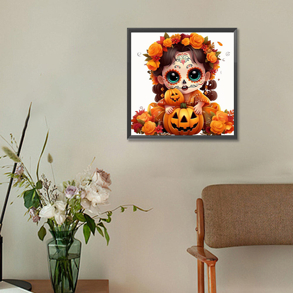 Skull Doll - Full Round Drill Diamond Painting 30*30CM