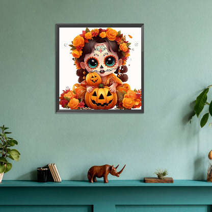 Skull Doll - Full Round Drill Diamond Painting 30*30CM