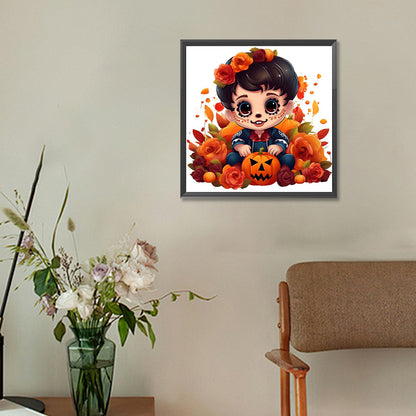 Skull Doll - Full Round Drill Diamond Painting 30*30CM