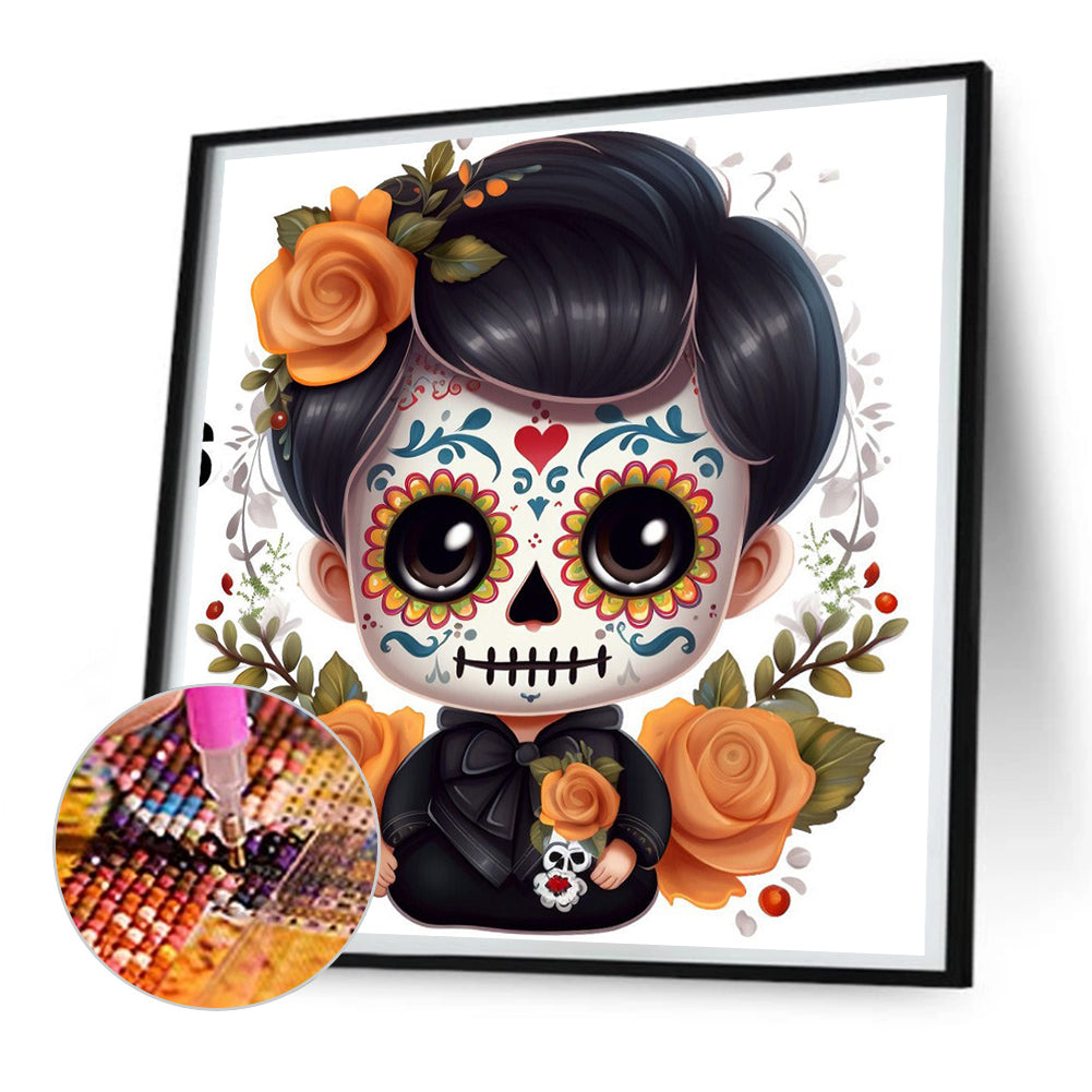 Skull Doll - Full Round Drill Diamond Painting 30*30CM