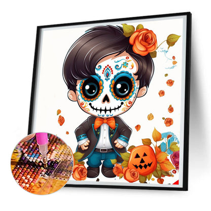 Skull Doll - Full Round Drill Diamond Painting 30*30CM