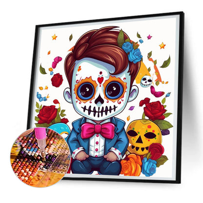 Skull Doll - Full Round Drill Diamond Painting 30*30CM