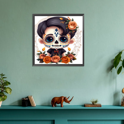 Skull Doll - Full Round Drill Diamond Painting 30*30CM