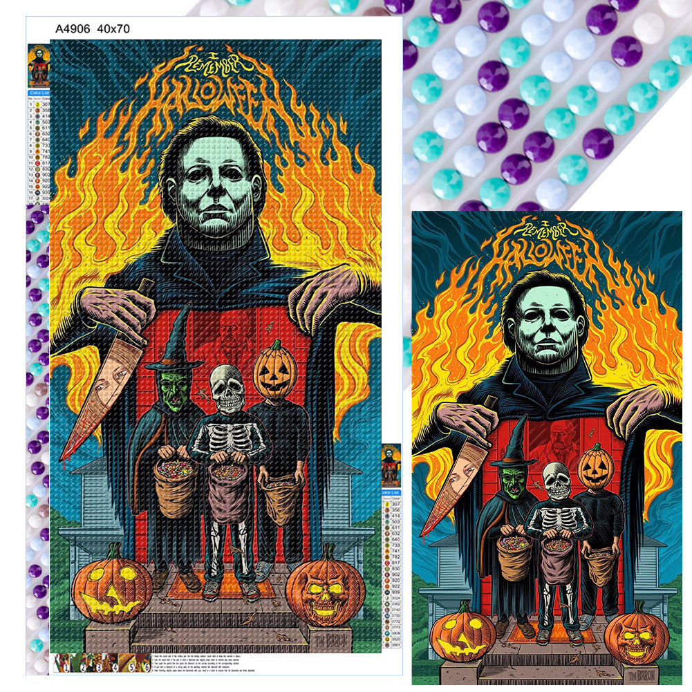 Halloween - Full Round Drill Diamond Painting 40*70CM