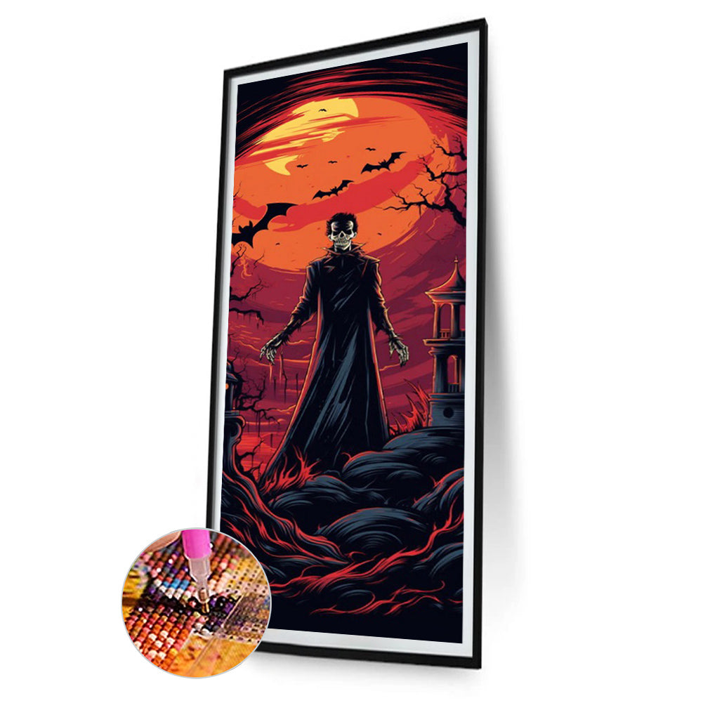 Halloween¡¤Vampire - Full Round Drill Diamond Painting 30*70CM