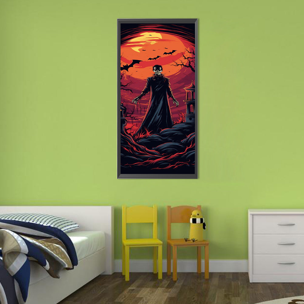 Halloween¡¤Vampire - Full Round Drill Diamond Painting 30*70CM