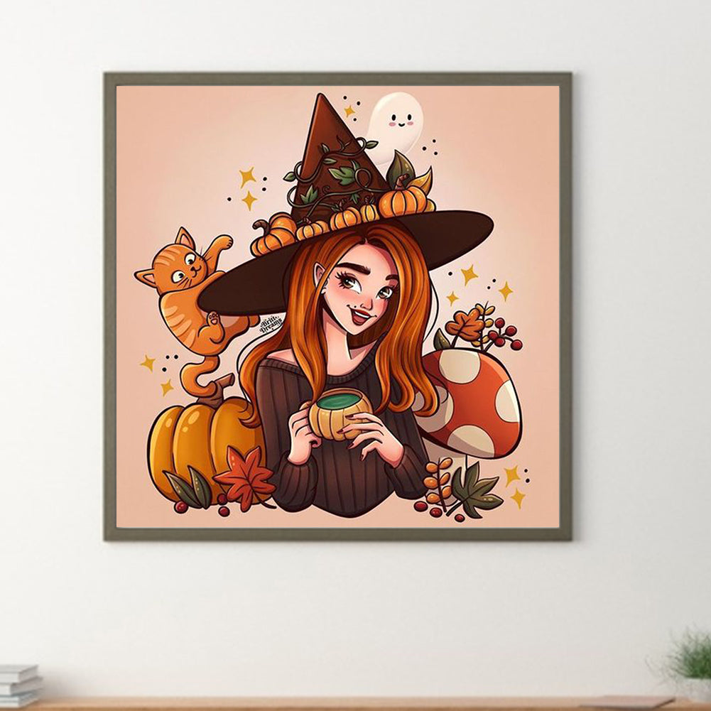 Dark Witch - Full Round Drill Diamond Painting 40*40CM