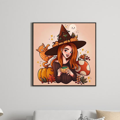 Dark Witch - Full Round Drill Diamond Painting 40*40CM