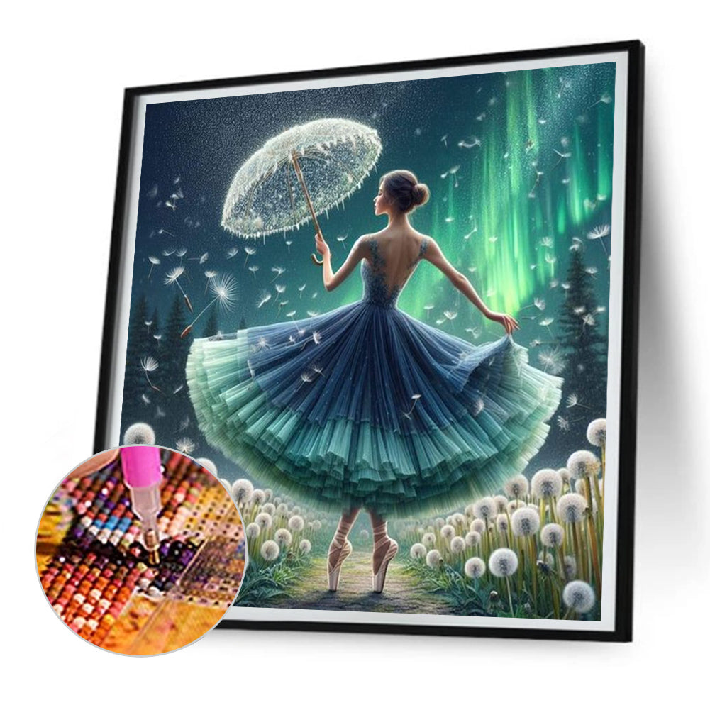 Dandelion Girl - Full Round Drill Diamond Painting 30*30CM