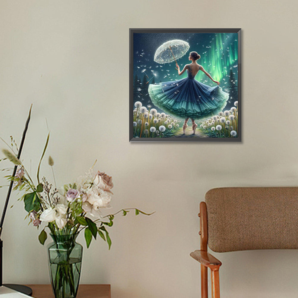 Dandelion Girl - Full Round Drill Diamond Painting 30*30CM