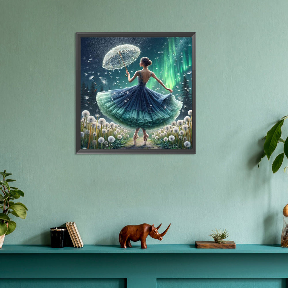 Dandelion Girl - Full Round Drill Diamond Painting 30*30CM