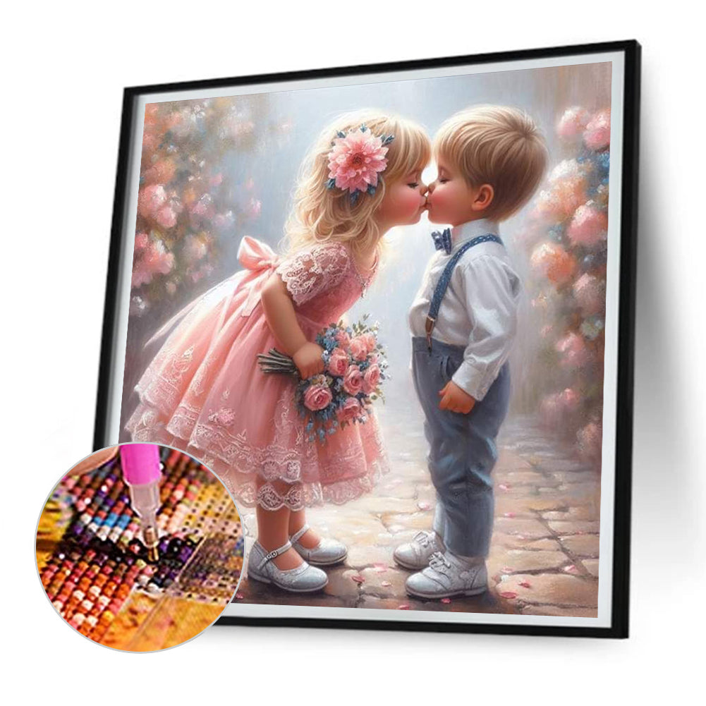 Kiss A Child - Full Round Drill Diamond Painting 30*30CM