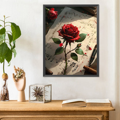 Red Rose - Full Round Drill Diamond Painting 30*40CM