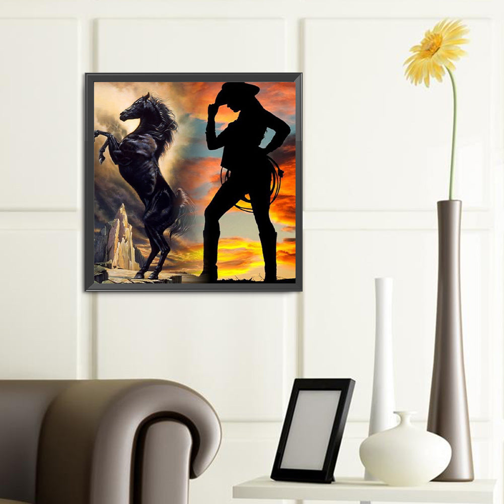 Cowboy - Full Round Drill Diamond Painting 40*40CM