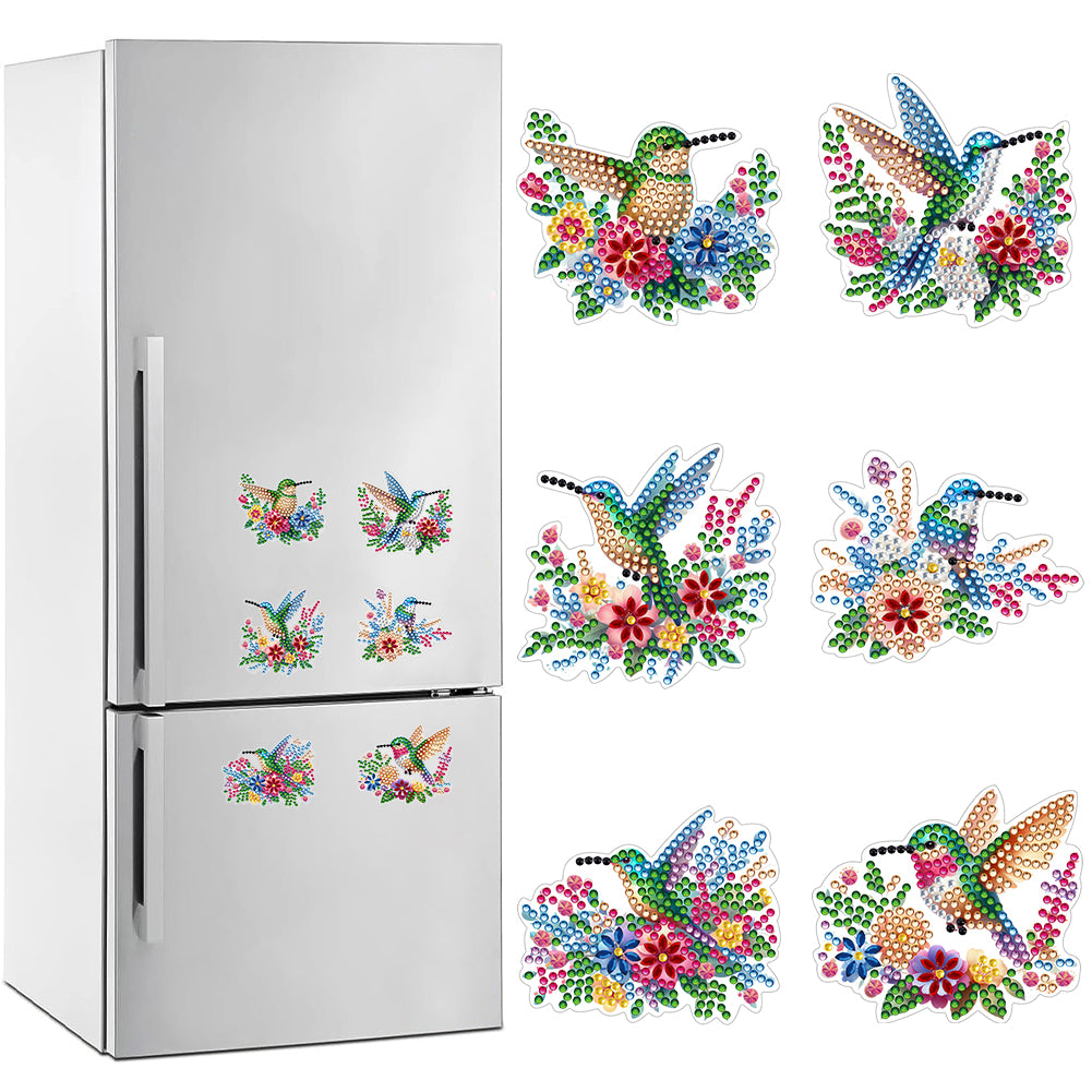 Special Shape Hummingbird Diamond Painting Cartoon Fridge Magnetic Stickers
