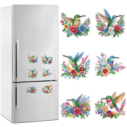 Special Shape Hummingbird Diamond Painting Cartoon Fridge Magnetic Stickers