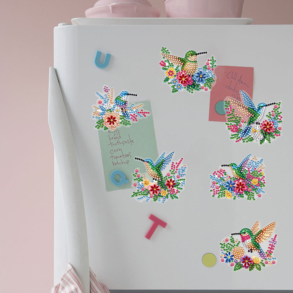 Special Shape Hummingbird Diamond Painting Cartoon Fridge Magnetic Stickers
