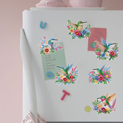 Special Shape Hummingbird Diamond Painting Cartoon Fridge Magnetic Stickers