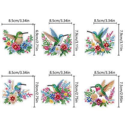 Special Shape Hummingbird Diamond Painting Cartoon Fridge Magnetic Stickers