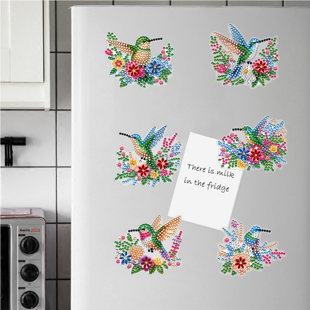 Special Shape Hummingbird Diamond Painting Cartoon Fridge Magnetic Stickers
