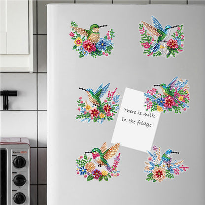 Special Shape Hummingbird Diamond Painting Cartoon Fridge Magnetic Stickers