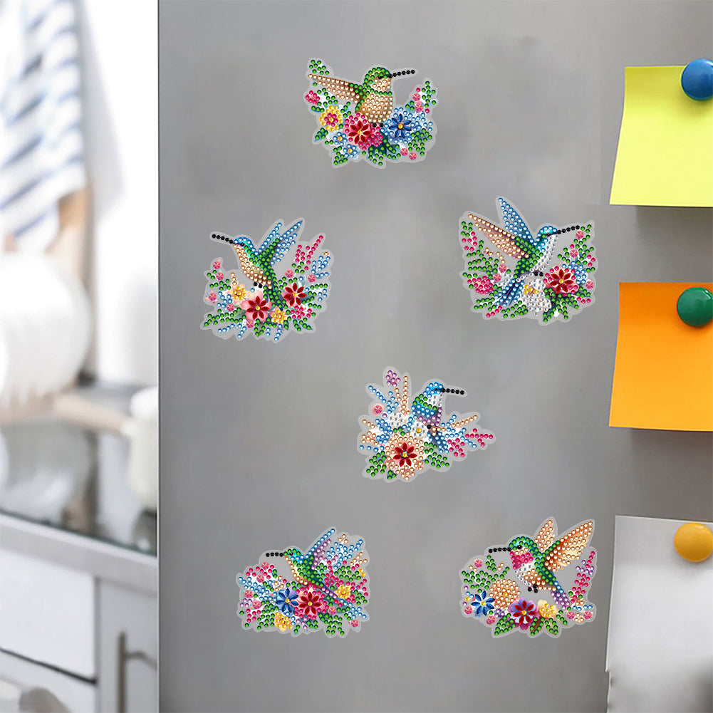 Special Shape Hummingbird Diamond Painting Cartoon Fridge Magnetic Stickers
