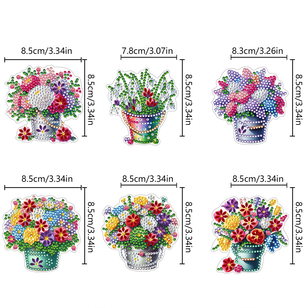 Special Shape Flower Barrel Diamond Painting Cartoon Fridge Magnetic Stickers