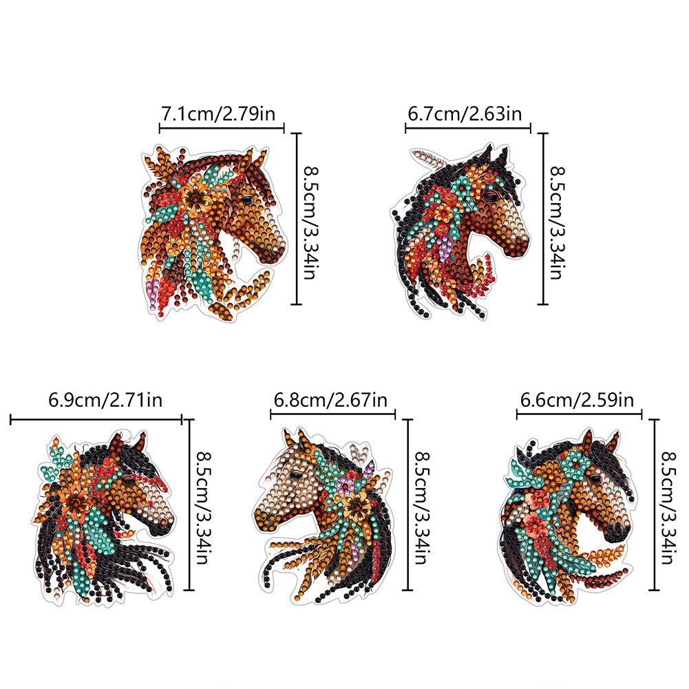 Special Shape Long Haired Horse Diamond Painting Fridge Magnetic Stickers