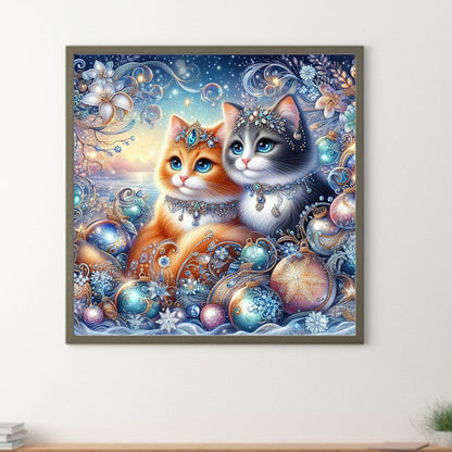 Gem Cat - Full Round Drill Diamond Painting 30*30CM