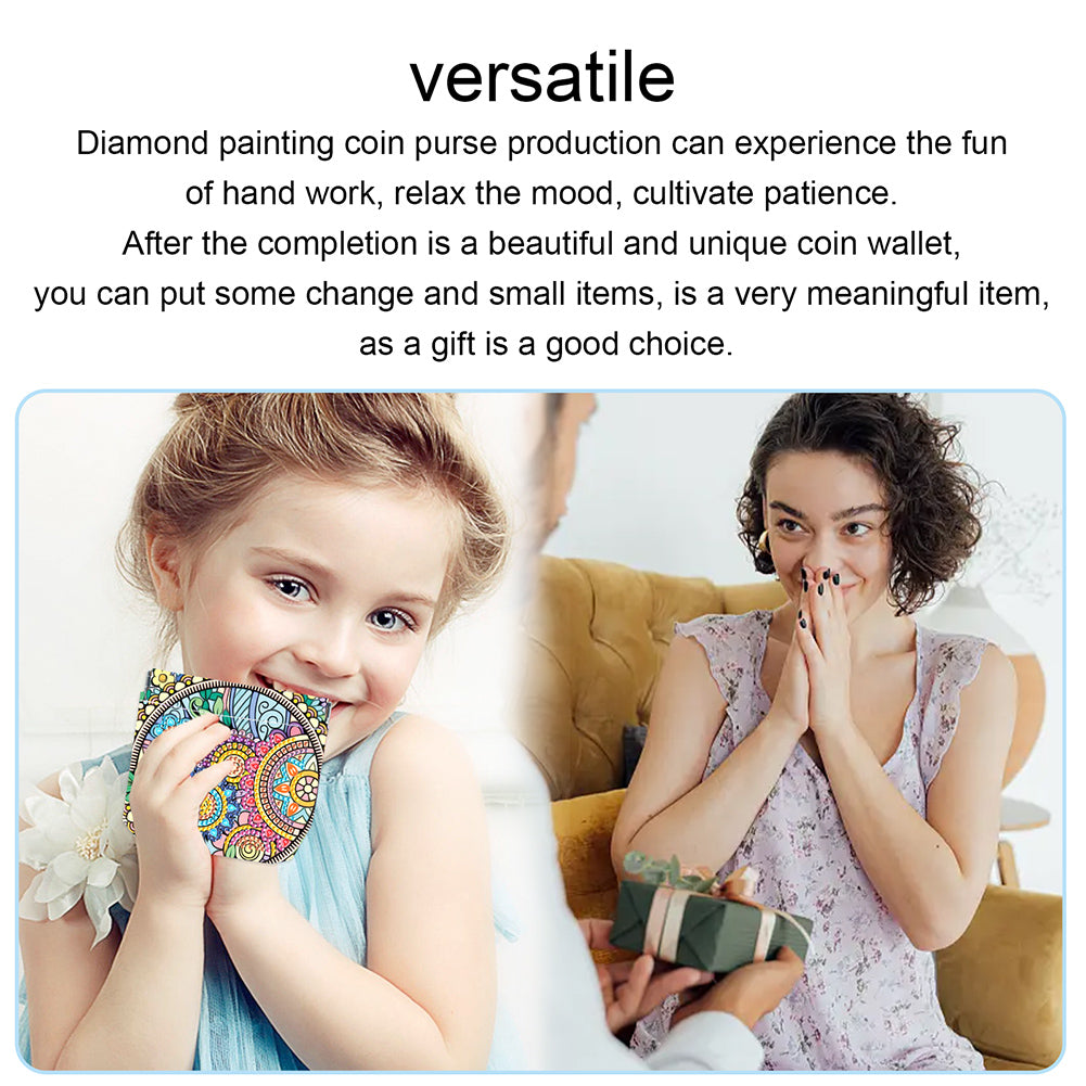 PU Partial Special Shaped Mandala 5D DIY Diamond Painting Wallet Gifts for Women