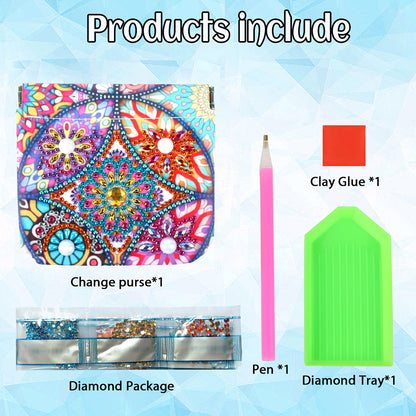 PU Partial Special Shaped Mandala 5D DIY Diamond Painting Wallet Gifts for Women