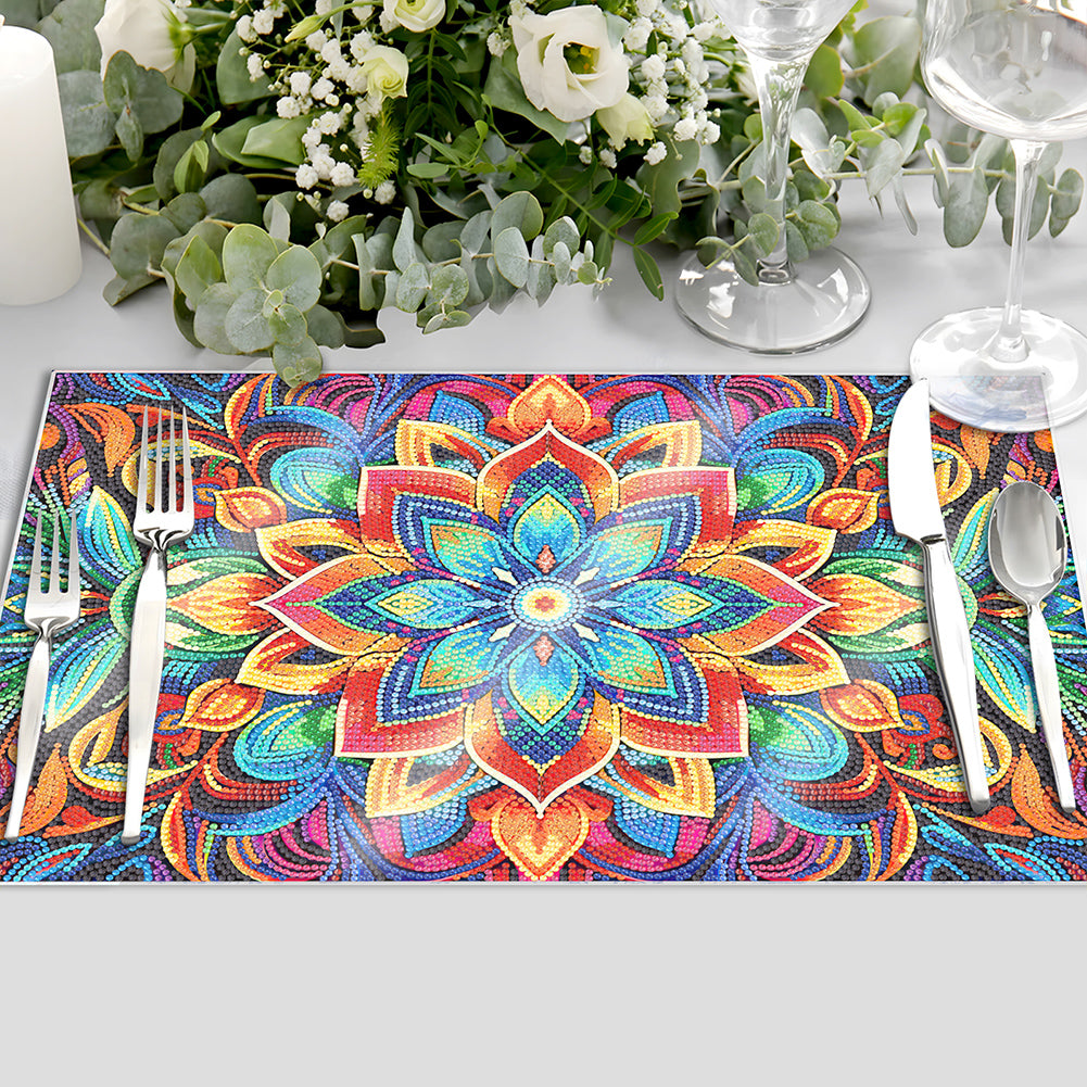 Mandala Pattern Diamond Painting Placemat Diamond Art Crafts for Home Decor